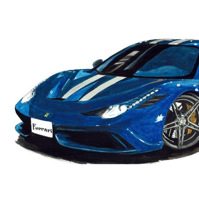 GC-1660ラ フェラーリ/458限定版画サイン額装作家平右ヱ門 7