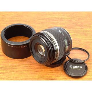 キヤノン(Canon)のCANON EF-S 60mm F2.8 USM MACRO 純正フード付 美品(レンズ(単焦点))