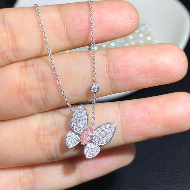 国産最新品 ピンクダイヤモンド ネックレス k18 新品の通販 by Aurora 