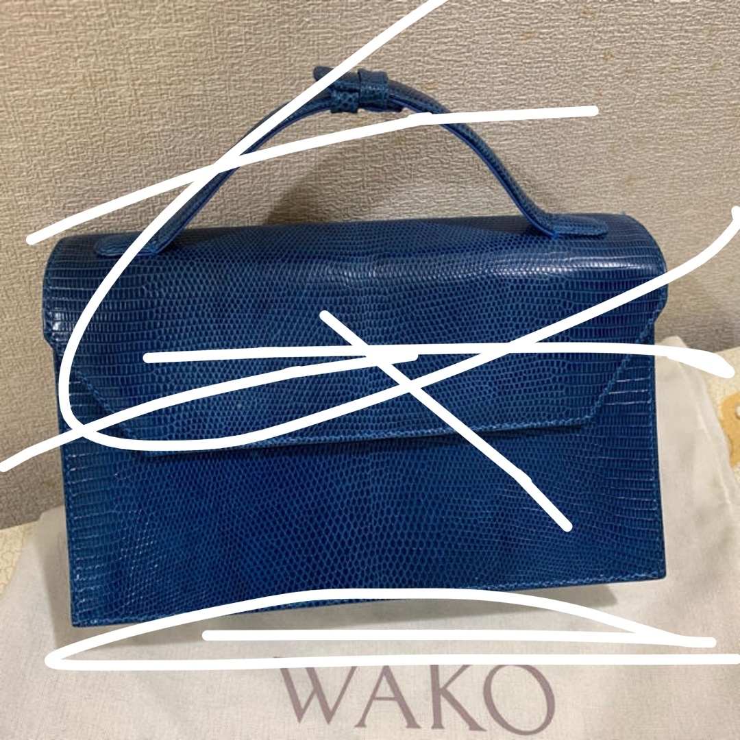 和光堂(ワコウドウ)のバック　ショルダー　WAKO ツーウェイ　リザード　超美品 レディースのバッグ(ハンドバッグ)の商品写真