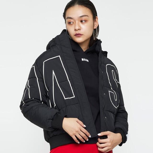 新品　MSGM KIDS パデッドダウンジャケット　フード付きダウンジャケット