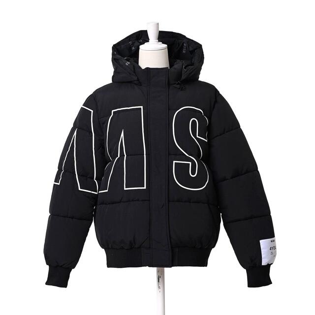 MSGM(エムエスジイエム)の新品　MSGM KIDS パデッドダウンジャケット　フード付きダウンジャケット レディースのジャケット/アウター(ダウンジャケット)の商品写真