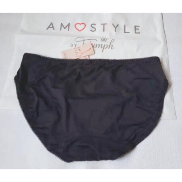 AMO'S STYLE(アモスタイル)のトリンプAMO'S STYLE デイジーシャワー レギュラーショーツ L 黒 レディースの下着/アンダーウェア(ショーツ)の商品写真