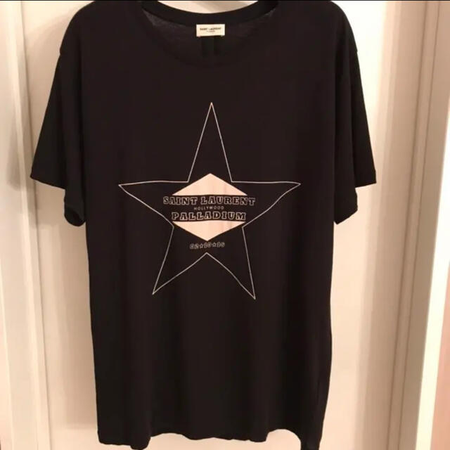 Saint Laurent(サンローラン)の16AW サンローラン　パラディウム  Tシャツ　黒　Lサイズ　国内正規品 メンズのトップス(Tシャツ/カットソー(半袖/袖なし))の商品写真