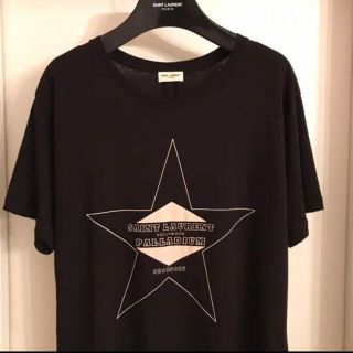 サンローラン(Saint Laurent)の16AW サンローラン　パラディウム  Tシャツ　黒　Lサイズ　国内正規品(Tシャツ/カットソー(半袖/袖なし))