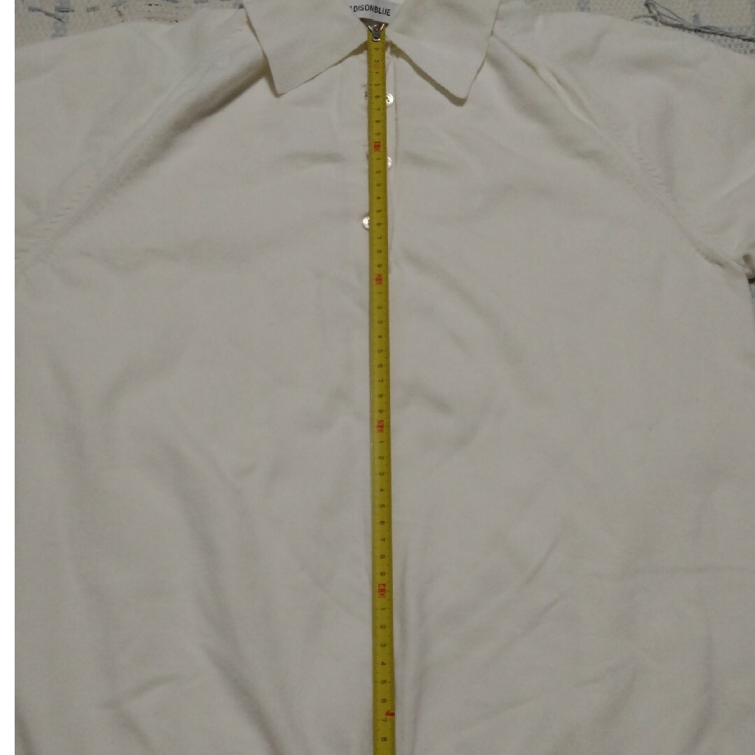 ◆マディソンブルー 半袖ニット ホワイト サイズ00 ポロシャツ 白 5