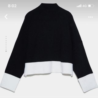 ザラ(ZARA)のZARA コンビ素材クロップド丈セーター(ニット/セーター)