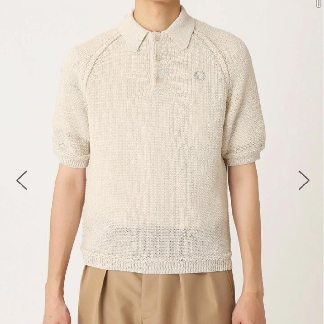 FRED PERRY   FRED PERRY 別注 リネンライクニット ポロシャツの