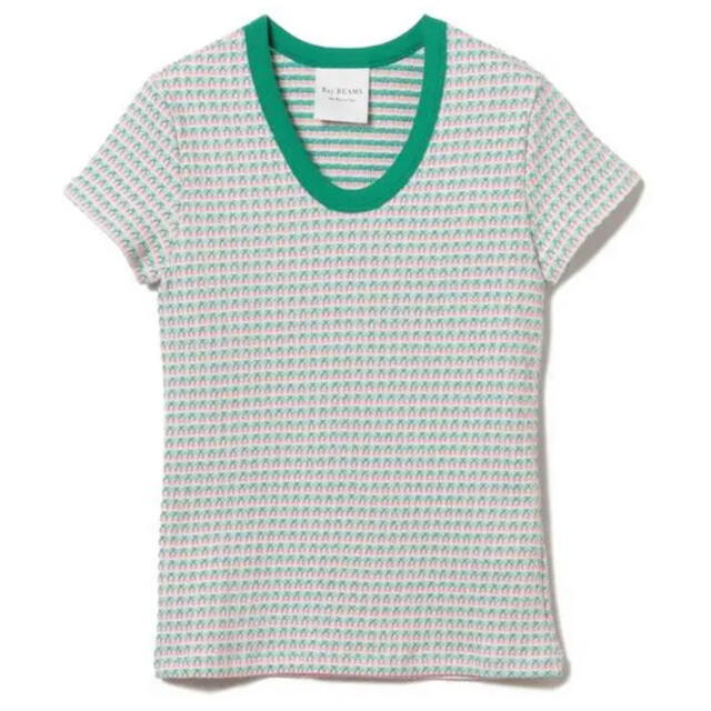 BEAMS(ビームス)のRay BEAMS / チェリー柄 リンガー Tシャツ レディースのトップス(Tシャツ(半袖/袖なし))の商品写真