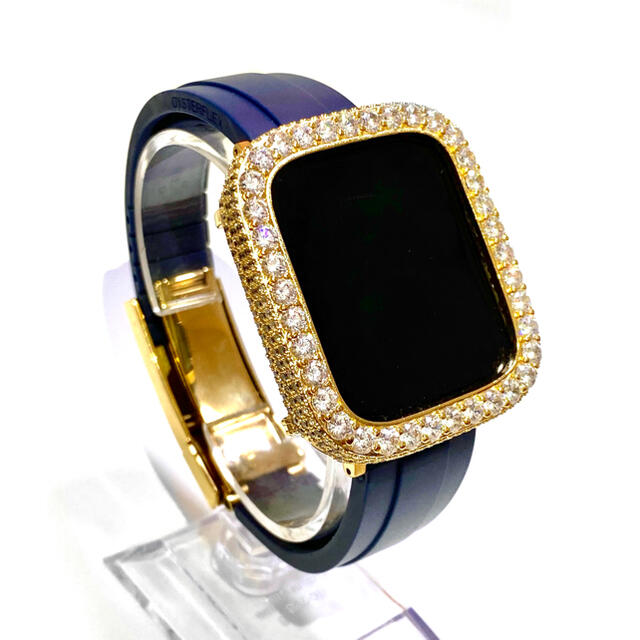 アップルウォッチカスタムベルト　　グランバックル ゴールドモデル メンズの時計(腕時計(デジタル))の商品写真