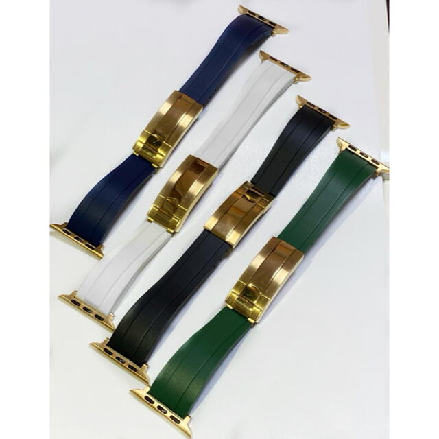 アップルウォッチカスタムベルト　　グランバックル ゴールドモデル メンズの時計(腕時計(デジタル))の商品写真