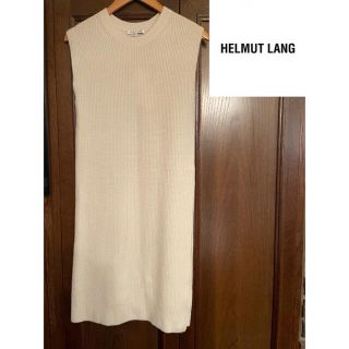 ヘルムートラング(HELMUT LANG)のHELMUT LANG 2015AW 未使用 カシミアウールチュニック パール(ひざ丈ワンピース)