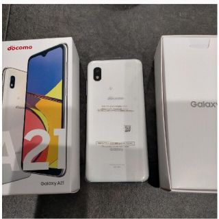 ギャラクシー(Galaxy)の【新品未使用】Galaxy A21 SIMロック解除済ホワイト(スマートフォン本体)