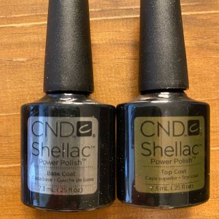 新品未使用　 CND shellac（シェラック） ベースコート＆トップコート(ネイルトップコート/ベースコート)