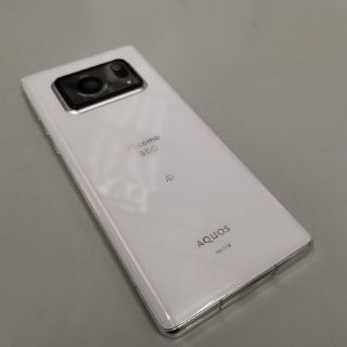 シャープ(SHARP)のdocomo SHARP AQUOS R6 SH-51B ホワイト SIMフリー(スマートフォン本体)