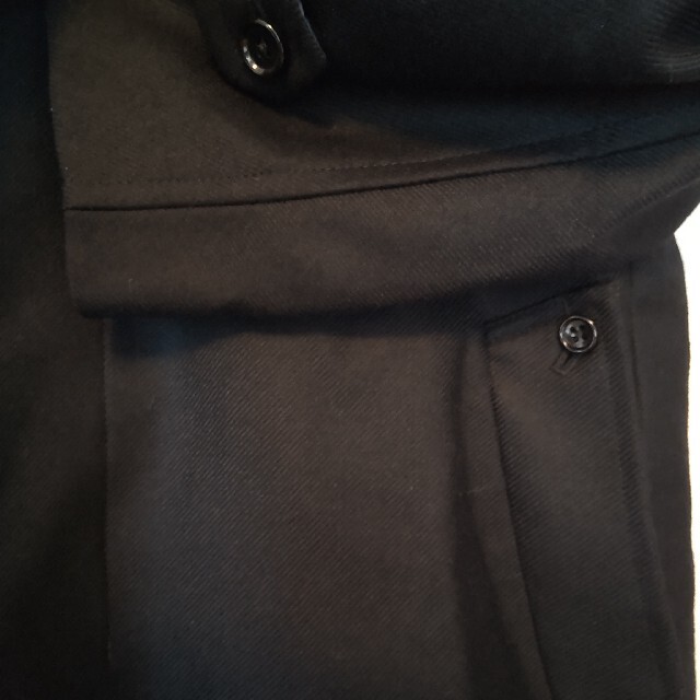 メンズコート秋冬もの　ステンカラーコート　ウール　ダークネイビー　濃紺　Lサイズ メンズのジャケット/アウター(ステンカラーコート)の商品写真
