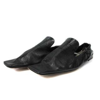 ボッテガヴェネタ(Bottega Veneta)のボッテガヴェネタ SCARPA スリッパ パンプス フラット 黒 37.5(ハイヒール/パンプス)