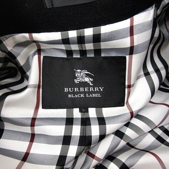 BURBERRY BLACK LABEL(バーバリーブラックレーベル)のバーバリーブラックレーベル 極美品 カシミヤ混 上質 ウールPコート L メンズのジャケット/アウター(ピーコート)の商品写真