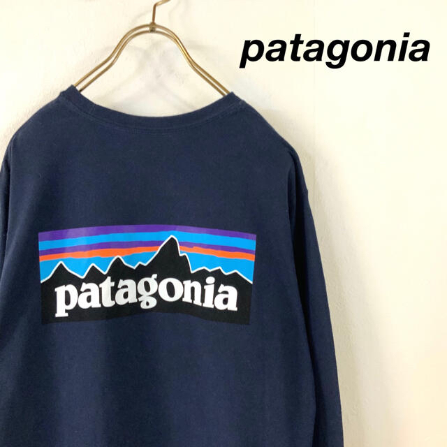 【美品】patagonia  パタゴニア  ビッグロゴ ロングスリーブ