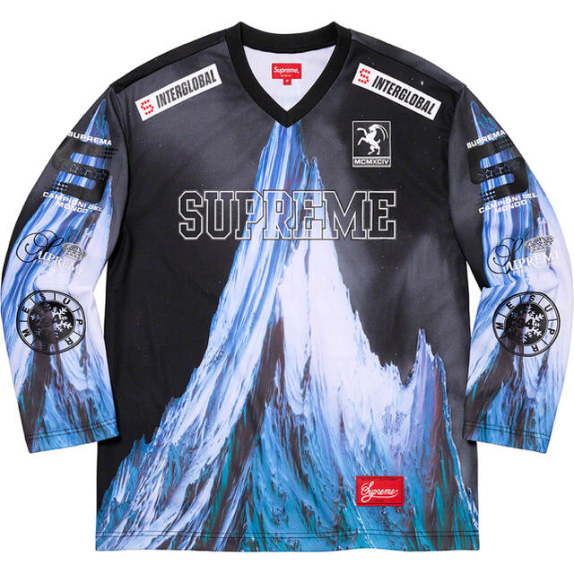 トップスL 黒 Supreme Mountain Hockey Jersey 新品