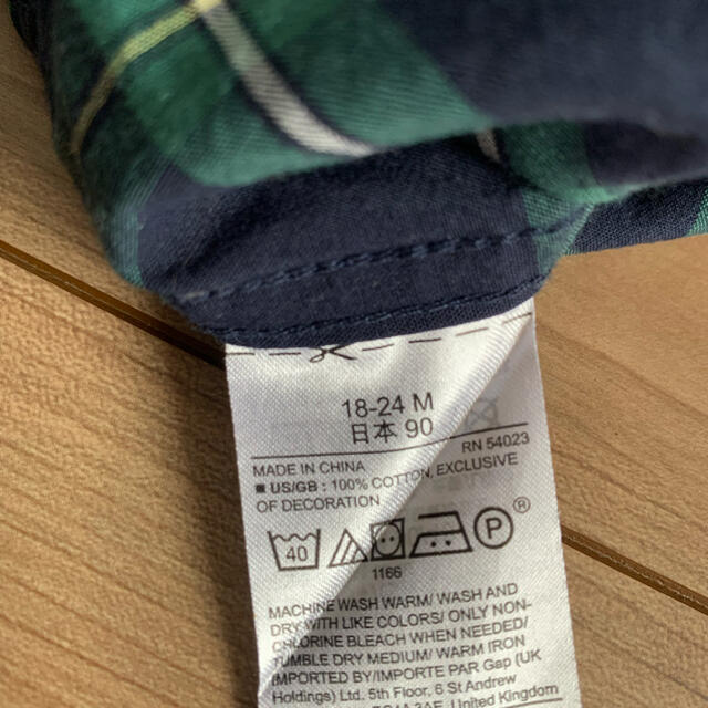 babyGAP(ベビーギャップ)のbaby Gap チェックシャツ キッズ/ベビー/マタニティのキッズ服男の子用(90cm~)(ブラウス)の商品写真