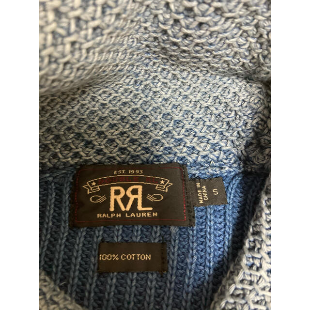 RRL(ダブルアールエル)のRRL インディゴ　ショールカラー　サイズ　Ｓ メンズのトップス(ニット/セーター)の商品写真