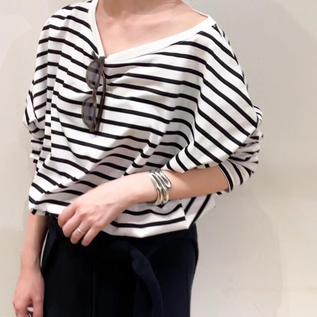 Plage - 【R’IAM】FEMININE テンジクボーダーTシャツ