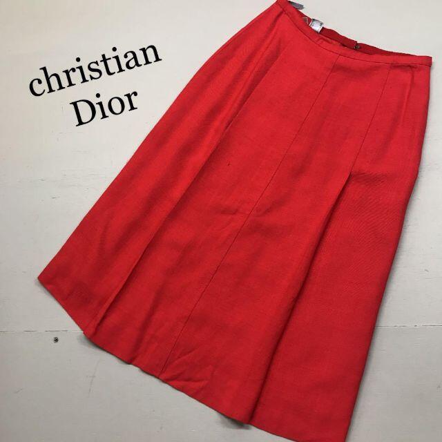 christian Dior クリスチャンディオール レーヨン スカート ひざ丈スカート