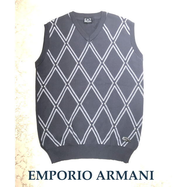 Emporio Armani(エンポリオアルマーニ)の値下　新品　EMPORIO ARMANI EA7 アルマーニ　ニットベスト　 メンズのトップス(ベスト)の商品写真