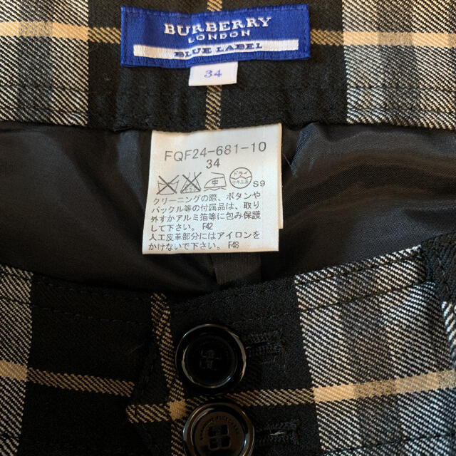 BURBERRY BLUE LABEL(バーバリーブルーレーベル)のバーバリー ブルーレーベル⭐︎チェックパンツ size34 レディースのパンツ(クロップドパンツ)の商品写真