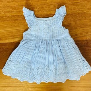 ベビーギャップ(babyGAP)のGAP baby ストライプ刺繍チュニック（6〜12months）(シャツ/カットソー)