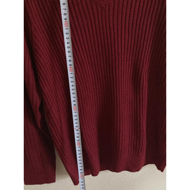しまむら(シマムラ)のボルドーニットセーター メンズのトップス(ニット/セーター)の商品写真