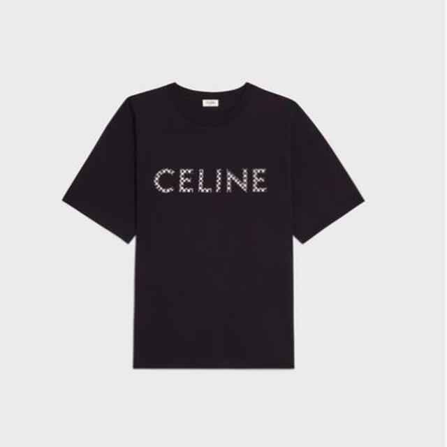新作☆CELINE(セリーヌ)スタッズ ロゴ Tシャツ - Tシャツ(半袖/袖なし)