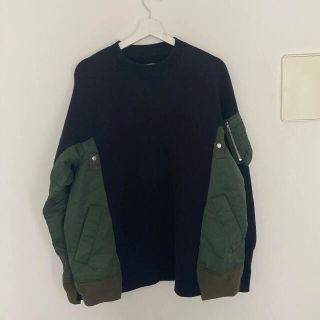 サカイ(sacai)のsacai Sponge Sweat x MA-1 Pullover スウェット(スウェット)