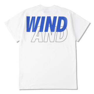 WIND AND SEA ロゴTシャツ 白青 Lサイズ WHITE×BLUEの通販 by 