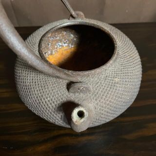 鉄瓶　龍文堂造　あられ　煎茶道具　骨董品