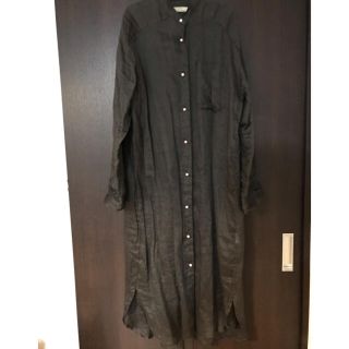 ブランバスク(blanc basque)のブランバスク　パールロングシャツ(ひざ丈ワンピース)