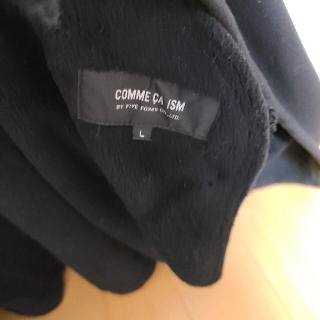 COMME CA ISM - 送料込 コムサイズム ファーコート ブラック L