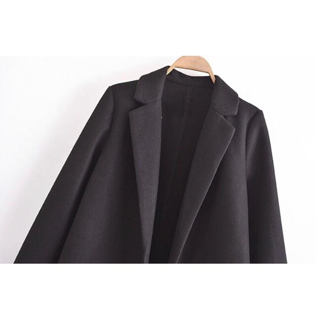ZARA(ザラ)の🌰9月新作🌾5683◆black ブラック ベーシック コート レディースのジャケット/アウター(ニットコート)の商品写真