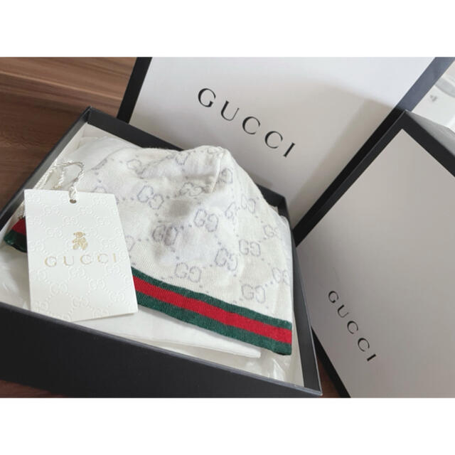 Gucci(グッチ)の最終値下げ　グッチベビー　ニットキャップ キッズ/ベビー/マタニティのこども用ファッション小物(帽子)の商品写真