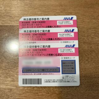 エーエヌエー(ゼンニッポンクウユ)(ANA(全日本空輸))のANA株主優待券　3枚(その他)