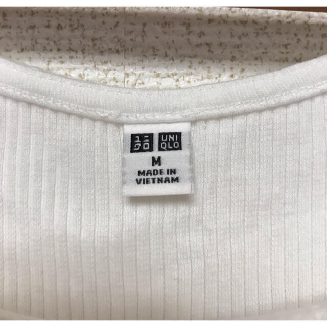 UNIQLO(ユニクロ)のUNIQLO ユニクロ リブバレエネックT リブTシャツ レディースのトップス(Tシャツ(半袖/袖なし))の商品写真