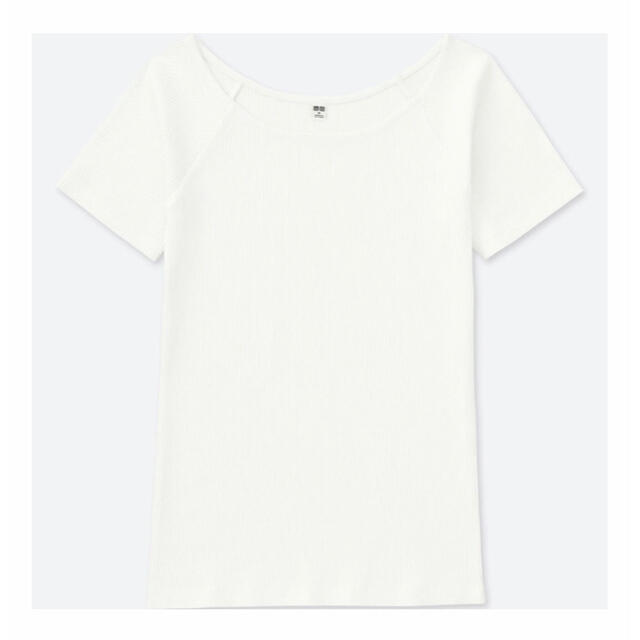 UNIQLO(ユニクロ)のUNIQLO ユニクロ リブバレエネックT リブTシャツ レディースのトップス(Tシャツ(半袖/袖なし))の商品写真