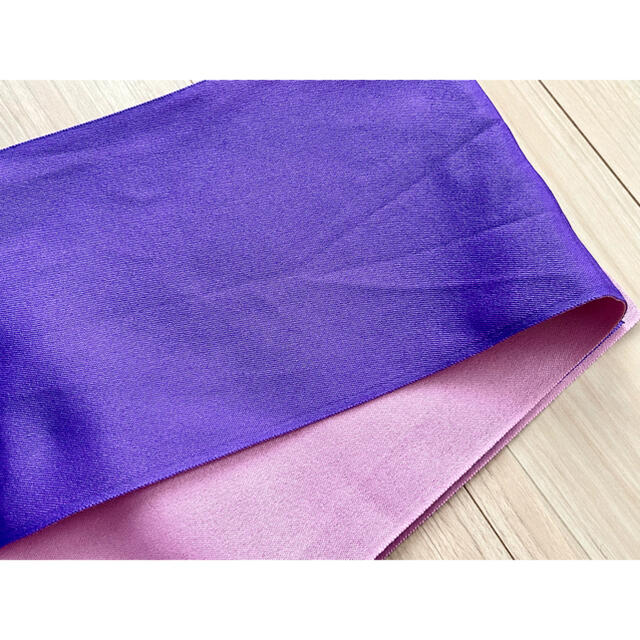 【モカ様専用】浴衣　帯　リバーシブル　紫　ピンク レディースの水着/浴衣(浴衣帯)の商品写真