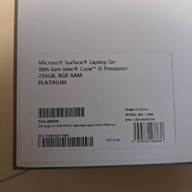 Microsoft Surface laptop go i5/256GB/8GB