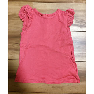 ラルフローレン(Ralph Lauren)のラルフローレン　ピンク　Tシャツ　フリル　レース　半袖　女の子　24M  90(Tシャツ/カットソー)