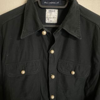 取寄商品 マディソンブルーコットンパールシャツ ブラック01 - 通販