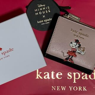 ケイトスペードニューヨーク(kate spade new york)の新品ケイトスペード☆ミニーマウス 限定コラボ　マルチピンク　二つ折り財布(財布)