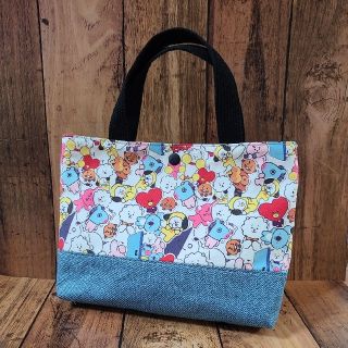 ハンドメイド　BTS  BT21　トートバッグ　L(バッグ)