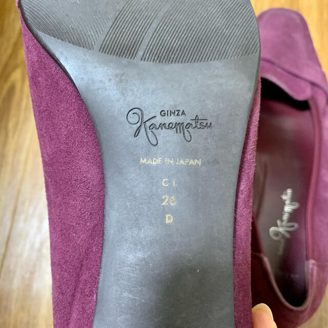 GINZA Kanematsu(ギンザカネマツ)の銀座かねまつ　パープル秋色スエードパンプス　26 雨の日OK AQUA BELL レディースの靴/シューズ(ハイヒール/パンプス)の商品写真